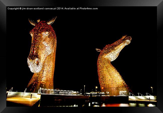 The Falkirk Kelpies Framed Print by jim scotland fine art