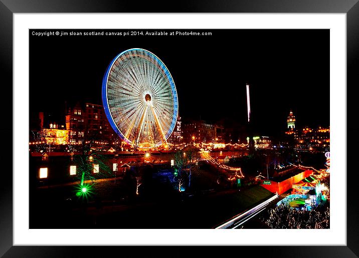  Edinburgh xmas fair Framed Mounted Print by jim scotland fine art