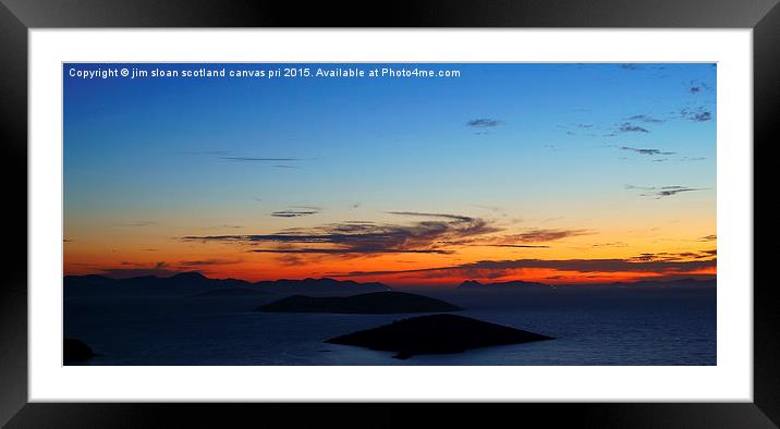  Island Sunset Framed Mounted Print by jim scotland fine art