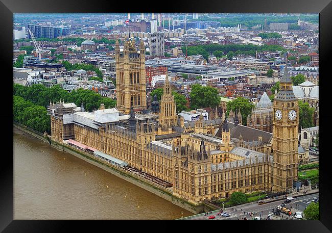  Big Ben from above Framed Print by jim scotland fine art