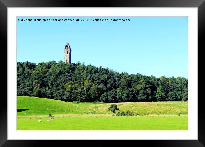 William Wallace Monument Framed Mounted Print by jim scotland fine art
