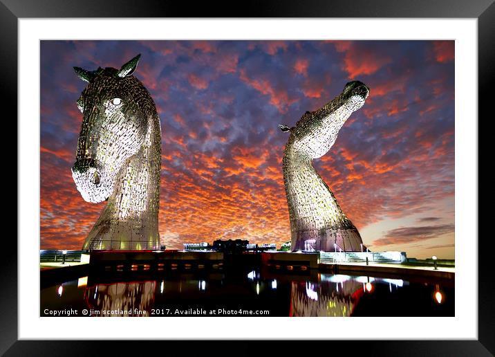 The Falkirk Stars Sunset Framed Mounted Print by jim scotland fine art
