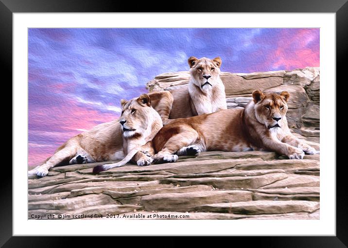Three Brothers  Framed Mounted Print by jim scotland fine art