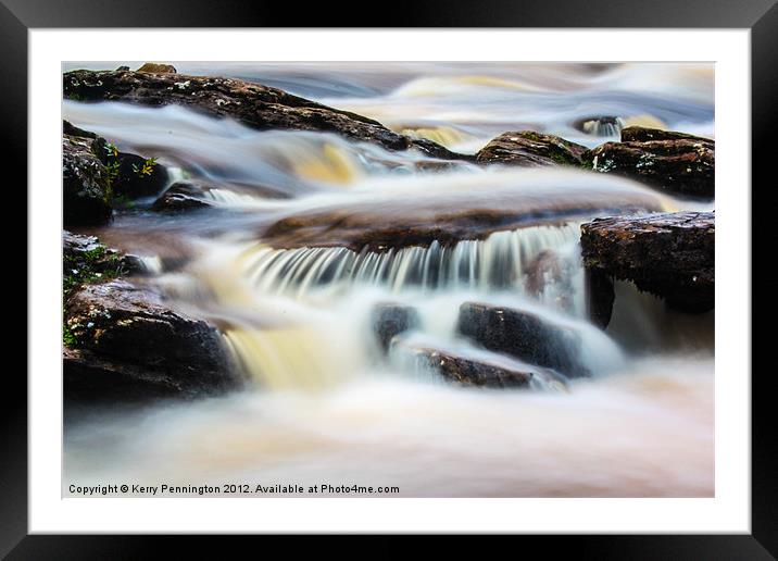 Flowing Water Framed Mounted Print by Kerry Pennington