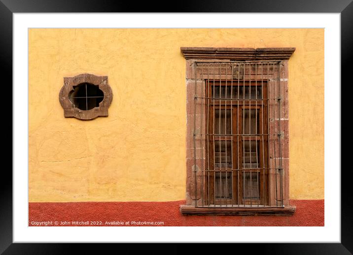 Colourful Mexican House  Framed Mounted Print by John Mitchell