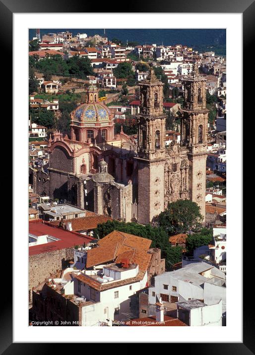 Santa Prisca Church Taxco Mexico Framed Mounted Print by John Mitchell