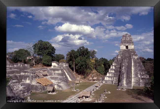 Mayan Ruins of Tikal Guatemala Framed Print by John Mitchell