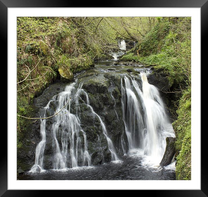 Glenariffe Waterfall Walk Framed Mounted Print by Linda Duncan