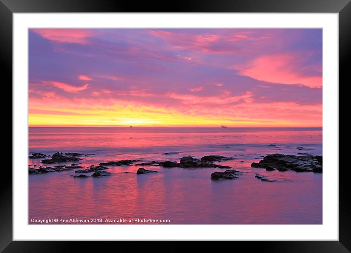 Ablaze Framed Mounted Print by Kev Alderson