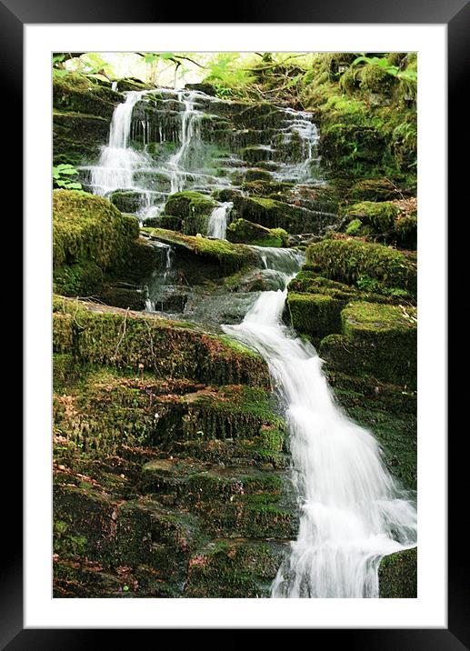 Waterfall Framed Mounted Print by Ruth Hallam