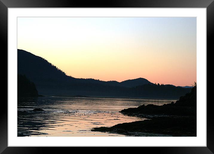 Sunrise over Vancouver Island Framed Mounted Print by Ruth Hallam