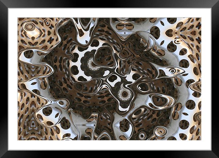 Bronze sculpture warped Framed Mounted Print by Ruth Hallam