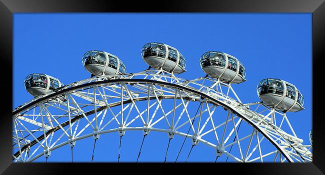Top of London Eye Framed Print by Ruth Hallam