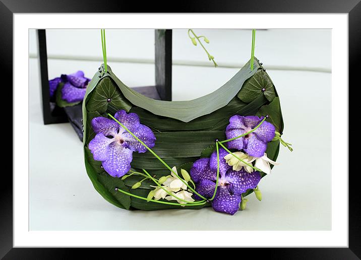 Orchid handbag Framed Mounted Print by Ruth Hallam