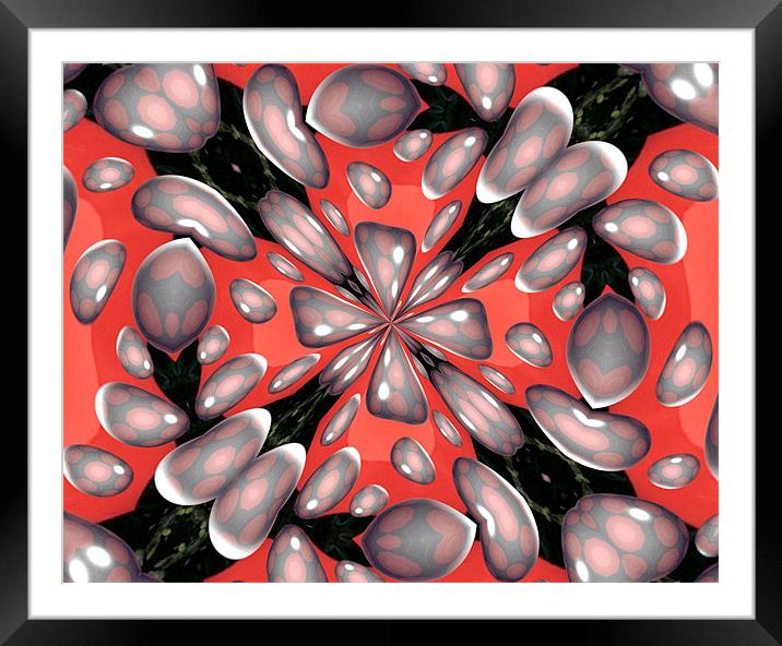 Red bubbles large Framed Mounted Print by Ruth Hallam