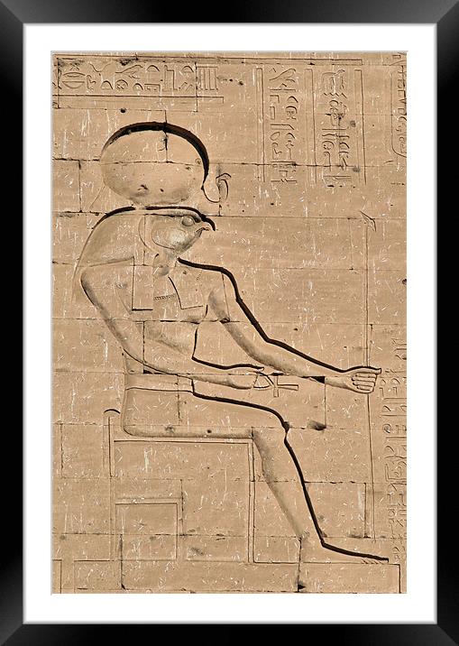 Horus god hieroglyph 2 Framed Mounted Print by Ruth Hallam