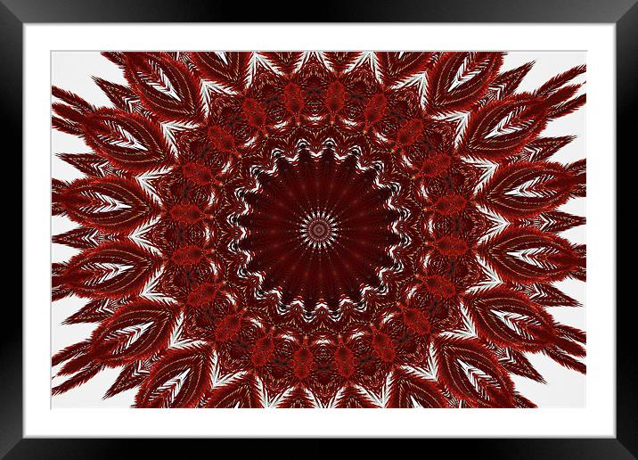 Red abstract Framed Mounted Print by Ruth Hallam