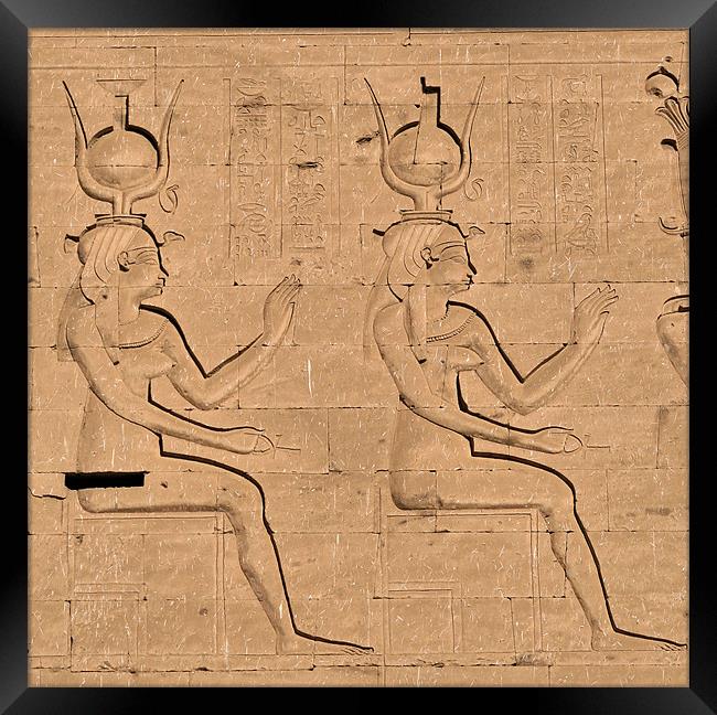 Hieroglyphs at Edfu Temple 4 Framed Print by Ruth Hallam