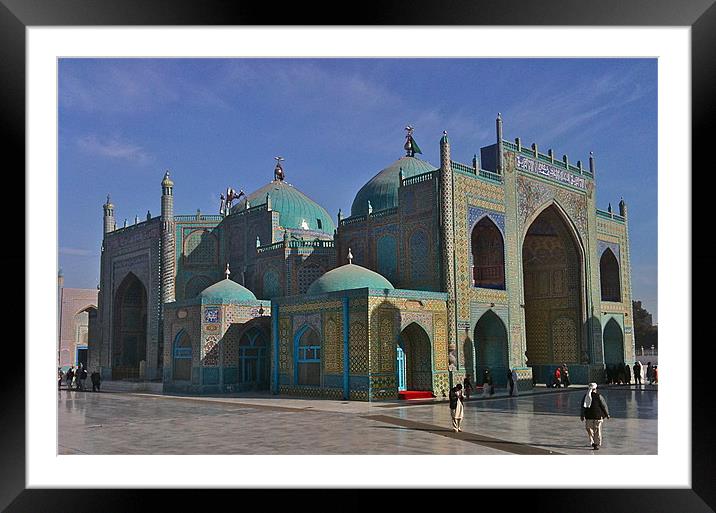 Blue Mosque, Mazar i Sharif Framed Mounted Print by Paul Hutchings 