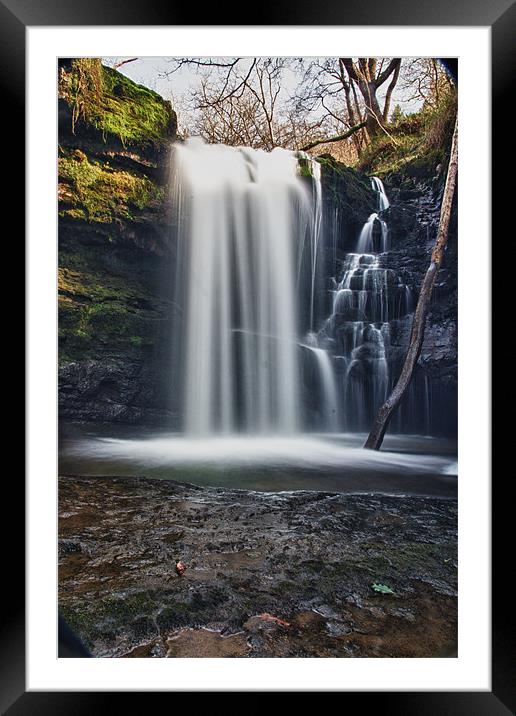 Sgwd y Pannwr, Waterfall Country Framed Mounted Print by Steve JamesSteveJ