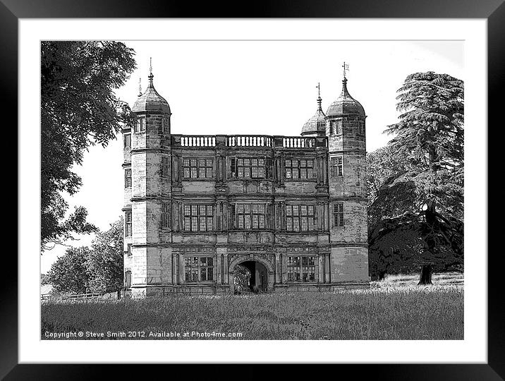 Tixall Hall Gatehouse Framed Mounted Print by Steve Smith