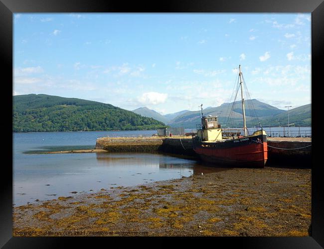Scotland's Bright Red Fishing Boat argyll and bute Framed Print by dale rys (LP)