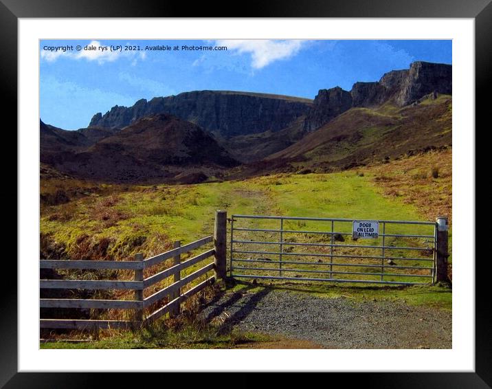 welcome to skye Framed Mounted Print by dale rys (LP)