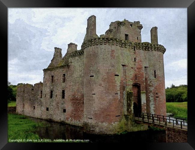 Caerlaverock Castle Framed Print by dale rys (LP)