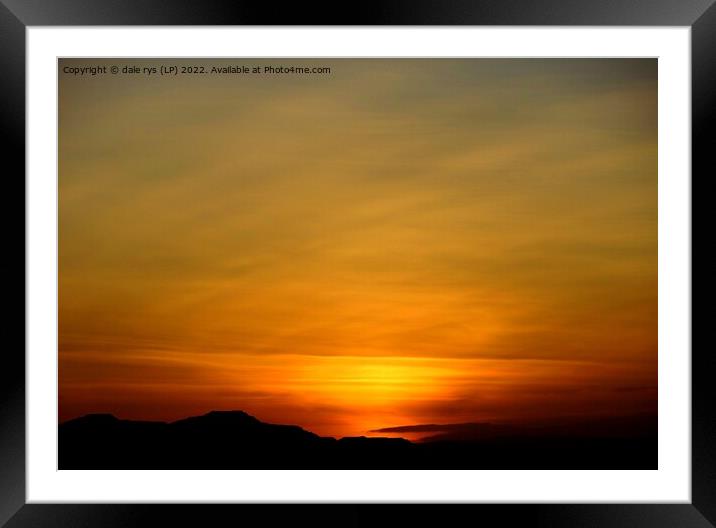 the sun goes down...hand painted Framed Mounted Print by dale rys (LP)
