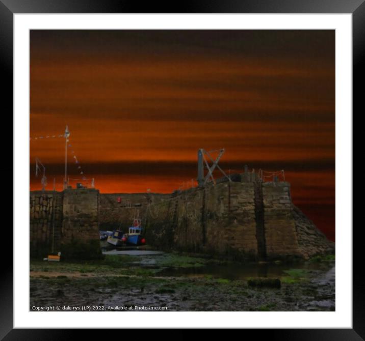 crail harbor sunset Framed Mounted Print by dale rys (LP)