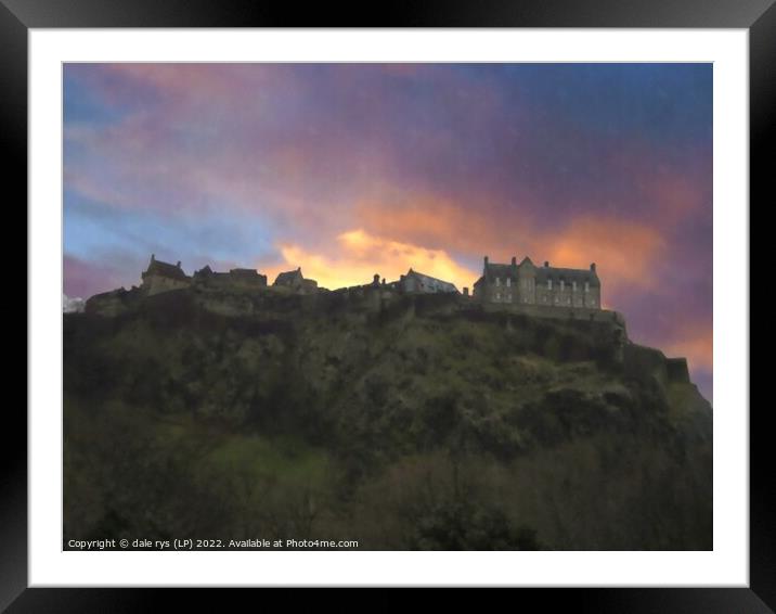 edinburgh castle sunset Framed Mounted Print by dale rys (LP)