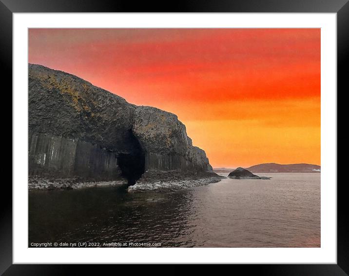 Fingal's Cave Framed Mounted Print by dale rys (LP)
