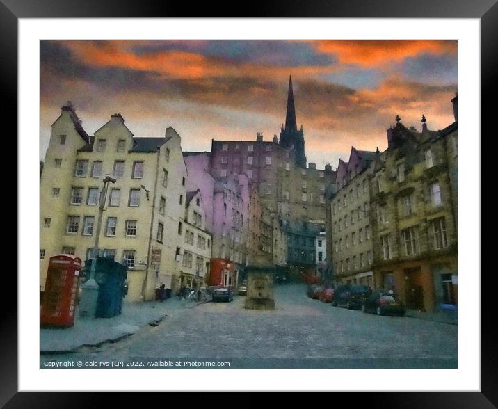 EDINBURGH OLD TOWN  Framed Mounted Print by dale rys (LP)