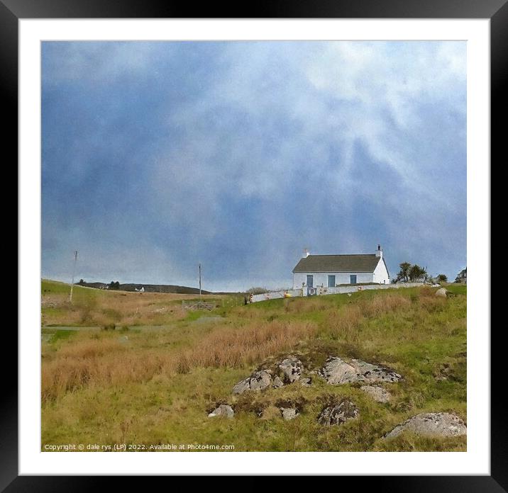 cozy little house on a hill- isle of mull Framed Mounted Print by dale rys (LP)