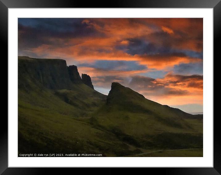 Skyward Vision: Mountain Serenaded by Clouds SKYE  Framed Mounted Print by dale rys (LP)