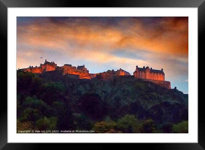 Serene Castle Amidst Clouded Skies Edinburgh castl Framed Mounted Print by dale rys (LP)