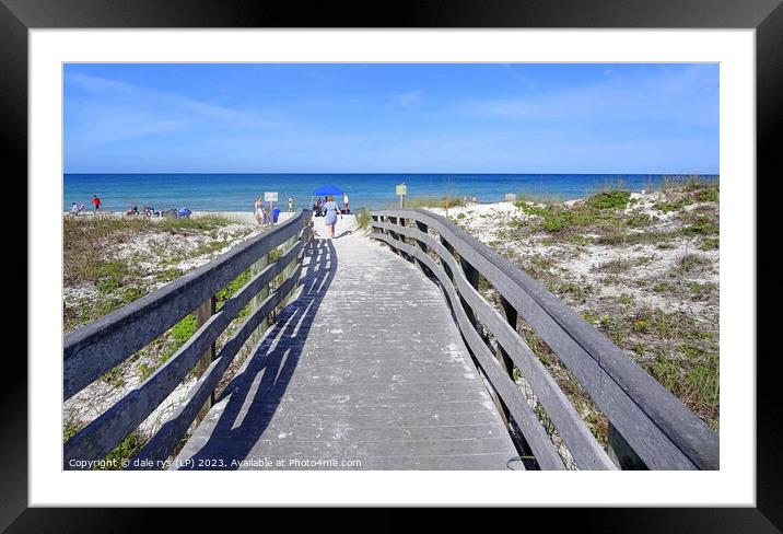 welcome to the beach Framed Mounted Print by dale rys (LP)