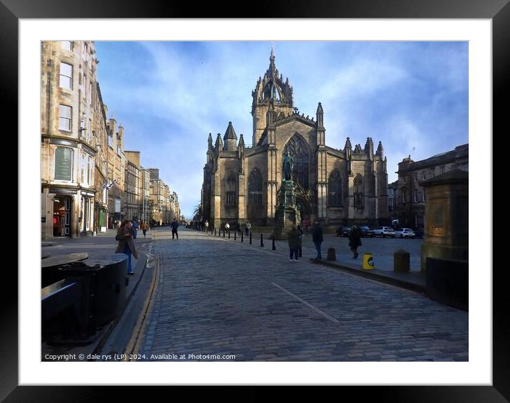 EDINBURGH OLD TOWN St Giles' Cathedral, or the High Kirk of Edinburgh Framed Mounted Print by dale rys (LP)