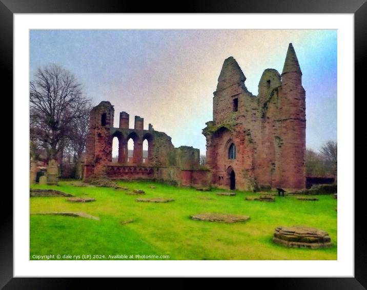 ARBROATH ABBEY IN THE RAIN Framed Mounted Print by dale rys (LP)