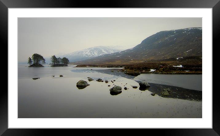 loch ossian ROCKS Framed Mounted Print by dale rys (LP)