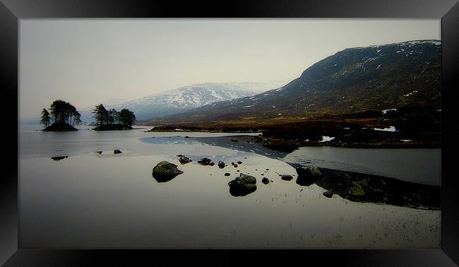 loch ossian ROCKS4 Framed Print by dale rys (LP)