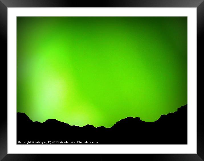 northern lights of skye Framed Mounted Print by dale rys (LP)