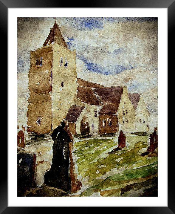 ol aberlady church Framed Mounted Print by dale rys (LP)