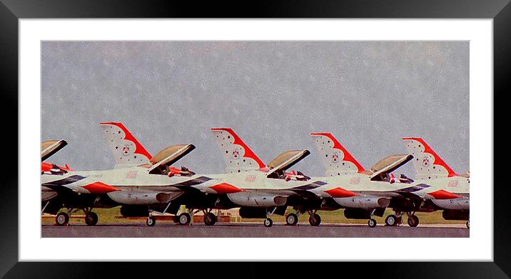  USAF THUNDERBIRDS Framed Mounted Print by dale rys (LP)