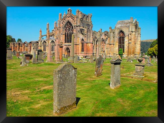  MELROSE ABBEY Framed Print by dale rys (LP)