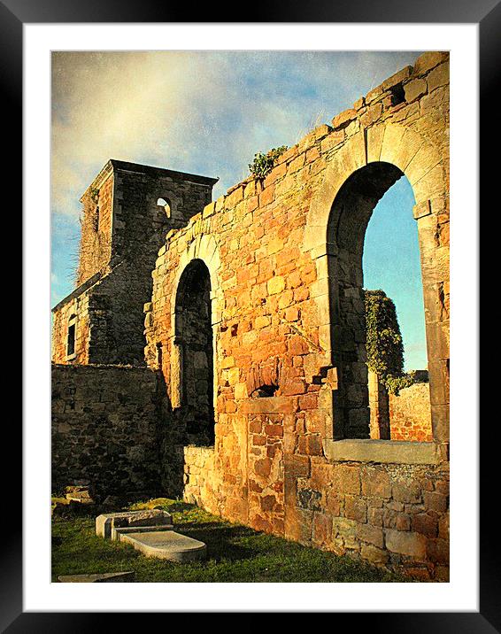  ruin church,north berwick Framed Mounted Print by dale rys (LP)