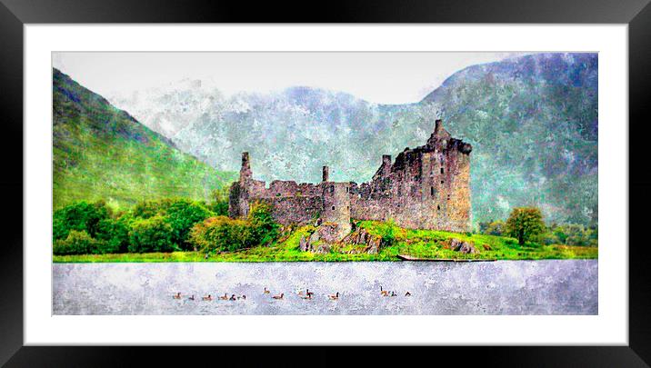 Majestic Kilchurn Castle in Scotland argyll and bu Framed Mounted Print by dale rys (LP)
