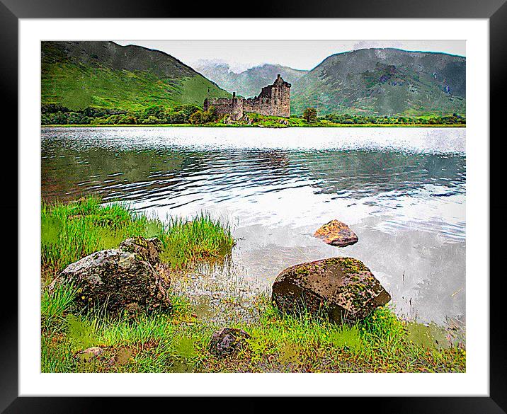 Majestic Kilchurn Castle Standing Tall by Loch Awe Framed Mounted Print by dale rys (LP)