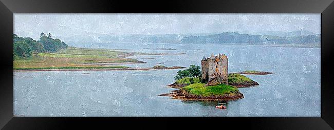 Moody and Majestic Castle Stalker argyll and bute Framed Print by dale rys (LP)