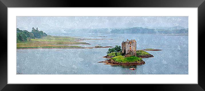 Moody and Majestic Castle Stalker argyll and bute Framed Mounted Print by dale rys (LP)